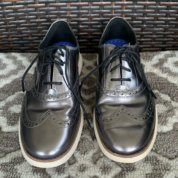 Cole Haan Original Grand 10 Year Anniversary Edition Women’s Gray Oxford Loafers - Picture 3 of 16